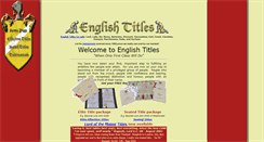 Desktop Screenshot of english-titles.co.uk